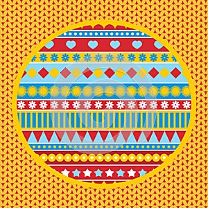 Strip pattern in style of 70ies.