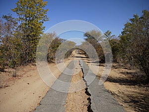 Strip road in Africa