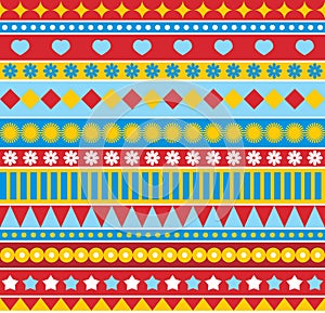 Strip seamless pattern in style of 70ies.