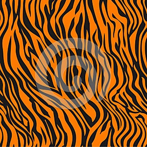 Stripe animals jungle tiger fur texture pattern seamless repeating orange yellow black photo