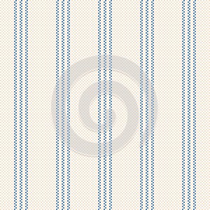 Stripe pattern in blue and cream white. Light textured seamless pixel background vector for spring summer blouse, shirt, dress.