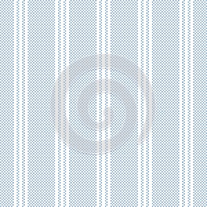 Stripe pattern textured vector in light blue and white. Seamless vertical pixel background lines for spring summer dress, shirt.