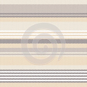 Stripe pattern vector in brown, beige, orange, white. Seamless herringbone horizontal lines.