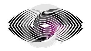 Striped Abstract Infinity Loop Pattern Vector Graphic, vector design Generative AI