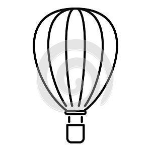 Striped air balloon icon, outline style