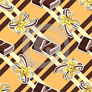 Striped Background Chocolate Vanilla