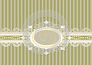 Striped background with lace