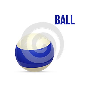 Striped ball. 3d Sphere with Texture. Ball isolated on white background. Vector