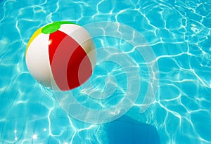 Striped ball in the pool