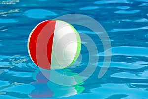 Striped ball in the pool