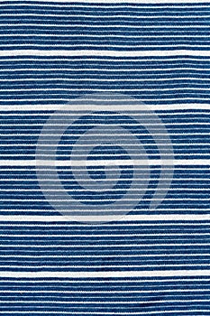 Striped blue background of cotton cloth