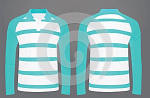 Striped blue polo t shirt