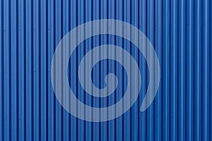 Striped Blue wave steel metal sheet cargo container line industry wall texture pattern for background
