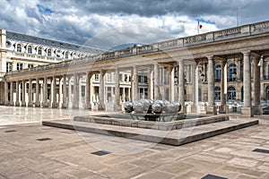 The Colonnes de Buren in the Palais Royal in Paris. photo