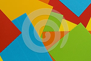 Striped colored embossed paper sheets