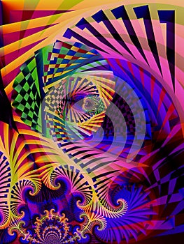 Striped Colors Abstract Art