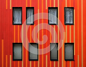 Striped facade