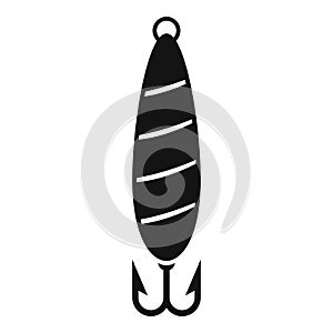 Striped fishing bait icon simple vector. Season landscape