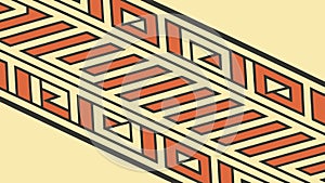 Striped Geometric Border Pattern Design Element, vector design Generative AI