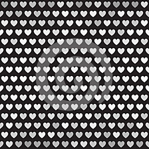 Striped heart pattern. Seamless vector background