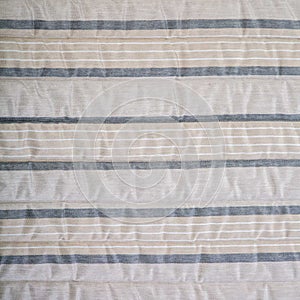 Striped Large Quilted Bedcover Fabric Texure