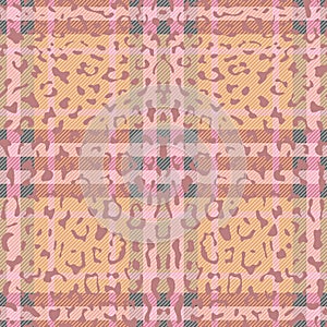 Striped Leopard Fashion Seamless Pattern