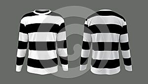 Striped long sleeve t-shirt mock up