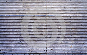 Striped metallic surface, truck body detail, Rio