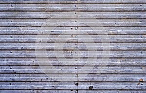 Striped metallic surface, truck body detail, Rio