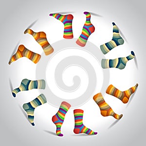 Striped multicolor socks