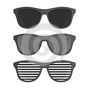 Striped perforation sunglasses.