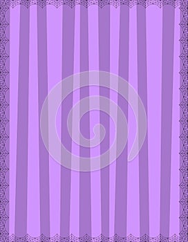 Striped purple background with cute vertical stripes framed with spider cobweb.