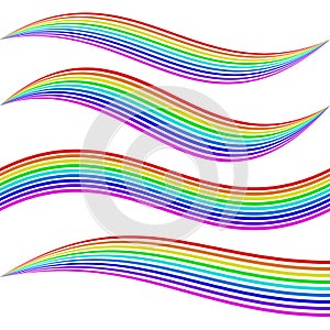 Striped rainbow waves