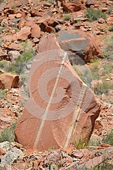 Striped sandstone sedimentary rock, Northern Arizona