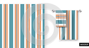 Striped seamless pattern. Abstract background with colorful lines. Vector illustration vertical stripes. Repeating texture.
