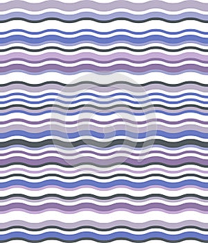 Striped seamless pattern of wavy lines in boho style