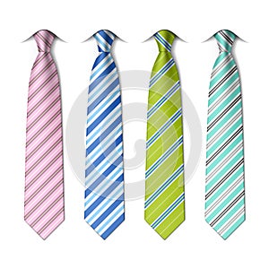 Striped silk ties template