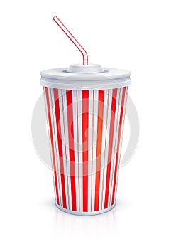 Striped soda cup