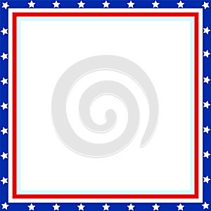 American flag symbols patriotic frame vector design.