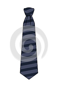 Striped tie icon cartoon isolated