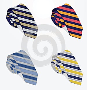 Striped ties set