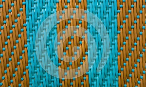 Striped weave turquoise with brown