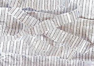 Stripes of crumpled DNA sequence