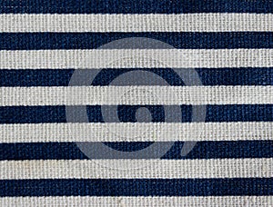Stripes on linen textile