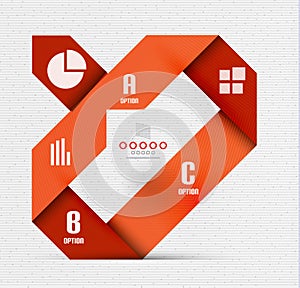 Stripes option infographic design template