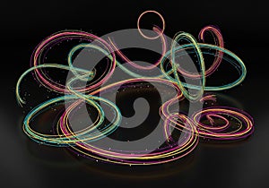 Of the stripes suggest movement and depth, contributing to a dynamic,