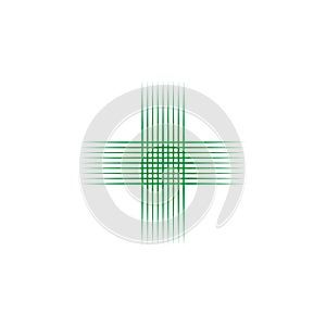 stripes thin lines plus medical symbol icon vector