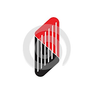 Stripes trapeze logo vector photo