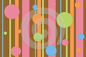 Stripey polka dot background