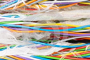 Stripped colored fiber optical cable tube